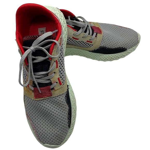 Steve Madden Run Mesh Lace-up Trainers Shoes in Grey Multi Size 8 - Picture 1 of 11